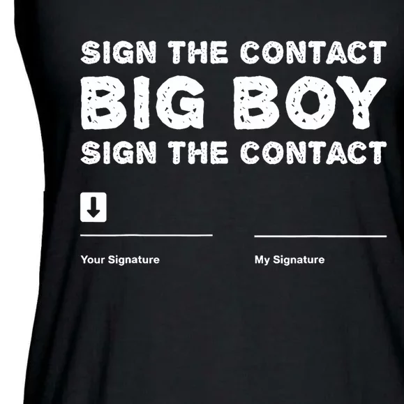 Sign The Contract Big Boy Funny Boxer Box Boxing Event 2024 Ladies Essential Flowy Tank