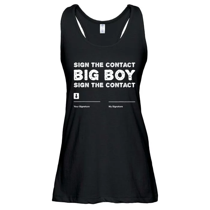 Sign The Contract Big Boy Funny Boxer Box Boxing Event 2024 Ladies Essential Flowy Tank