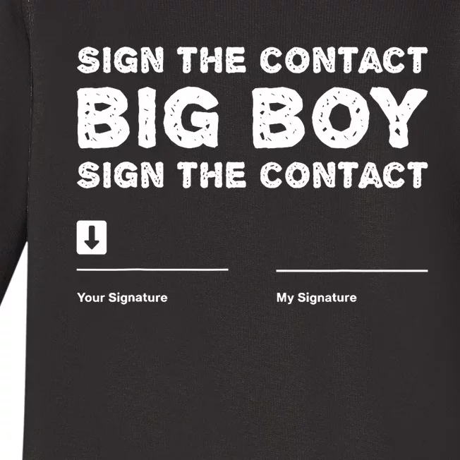 Sign The Contract Big Boy Funny Boxer Box Boxing Event 2024 Baby Long Sleeve Bodysuit