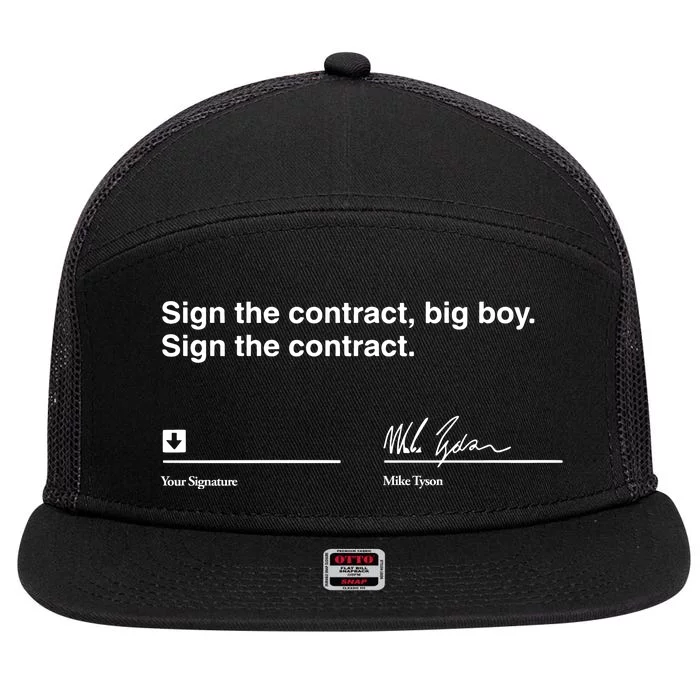 Sign The Contract Big Boy Sign The Contract Mike Tyson 7 Panel Mesh Trucker Snapback Hat