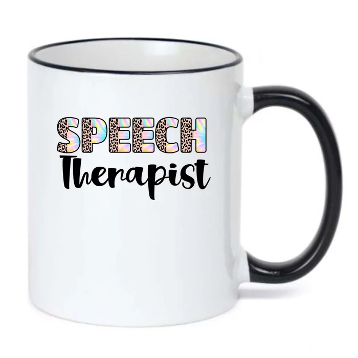 Speech Therapist Cute Leopard Speech Language Pathologist Gift Black Color Changing Mug