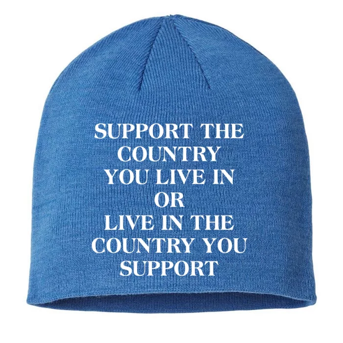 Support The Country You Live In 8 1/2in Sustainable Knit Beanie