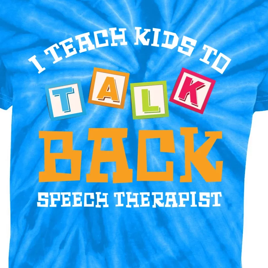 Speech Therapist Cute Pediatric Slp Gift Kids Tie-Dye T-Shirt