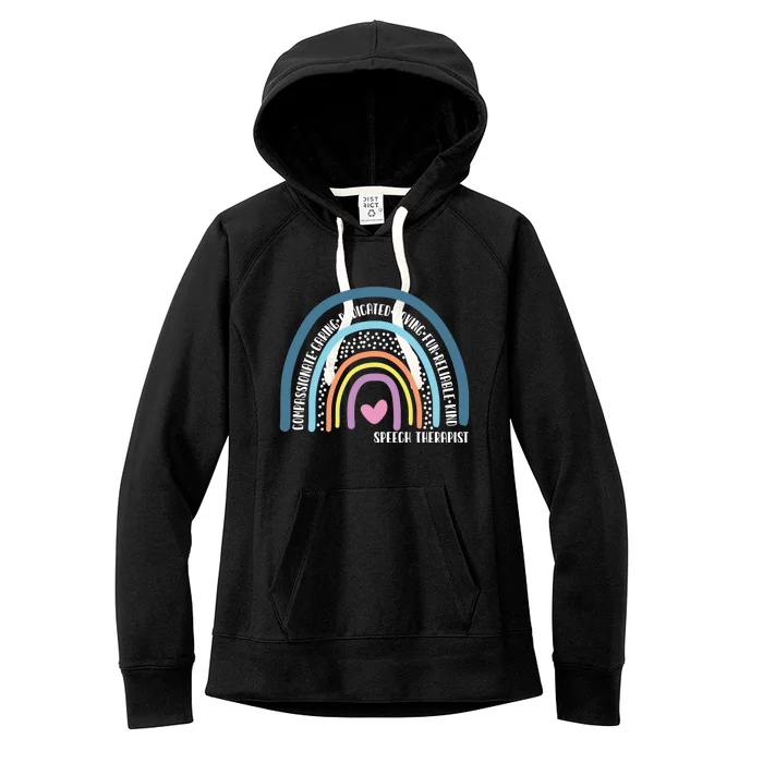 Speech Therapist Cute Rainbow Gift Women's Fleece Hoodie