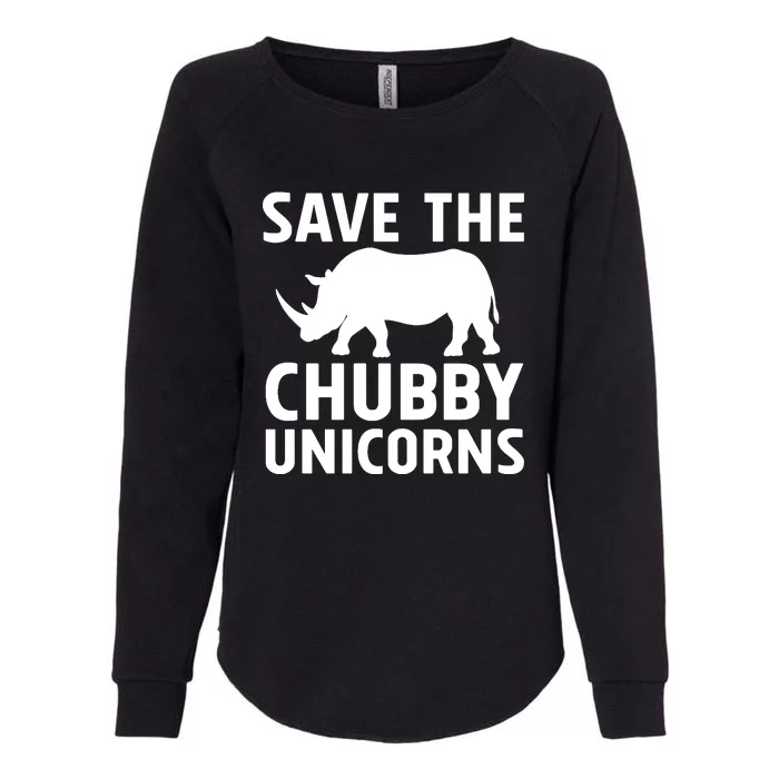 Save The Chubby Unicorns Funny Womens California Wash Sweatshirt