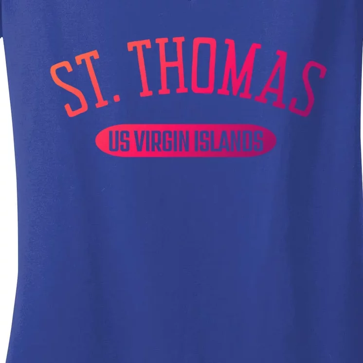 St Thomas Cool Gift Classic Style St Thomas Us Virgin Islands Gift Women's V-Neck T-Shirt