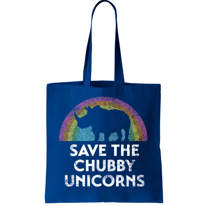 Save The Chubby Unicorns With Rainbow Gift Tote Bag