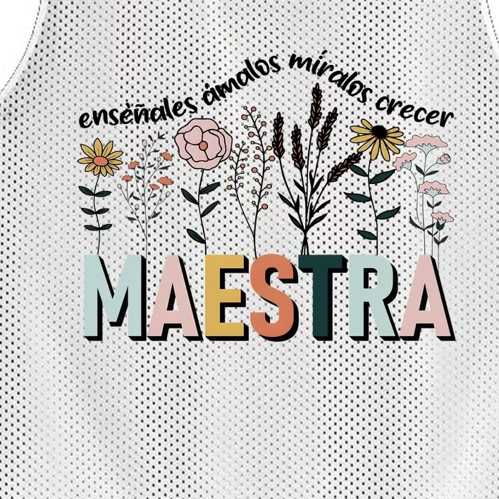 Spanish Teacher Cultivando Bilingues Maestra Language Teacher Mesh Reversible Basketball Jersey Tank