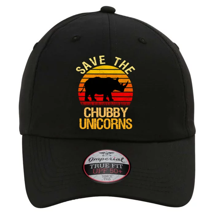 Save The Chubby Unicorns Retro Style Rhino Meaningful Gift The Original Performance Cap