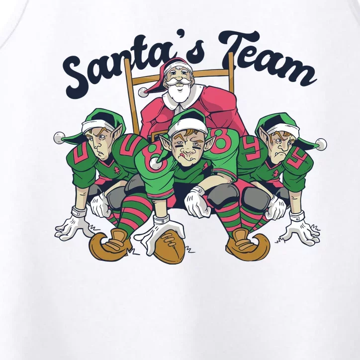 Santas Team Christmas Football Elf Team Performance Tank