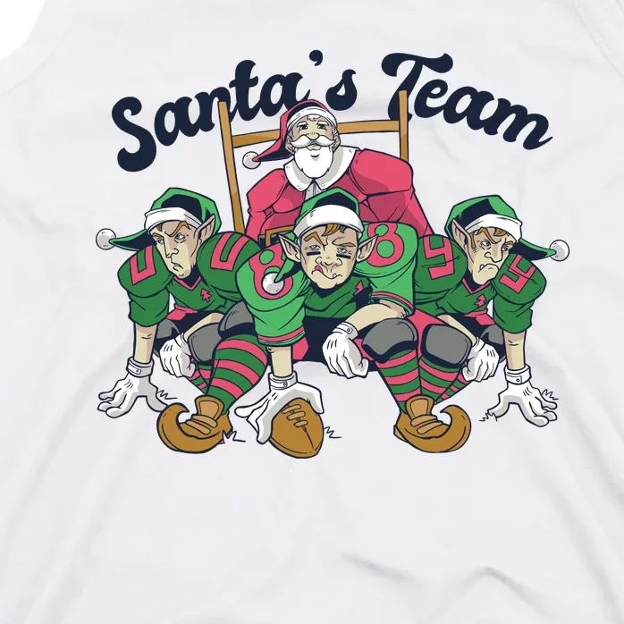 Santas Team Christmas Football Elf Team Tank Top