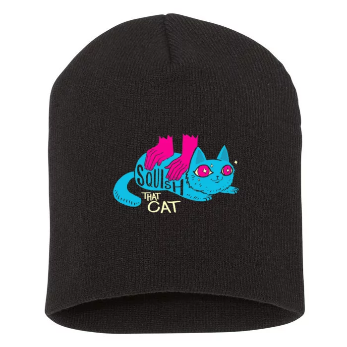 Squish That Cat! Short Acrylic Beanie