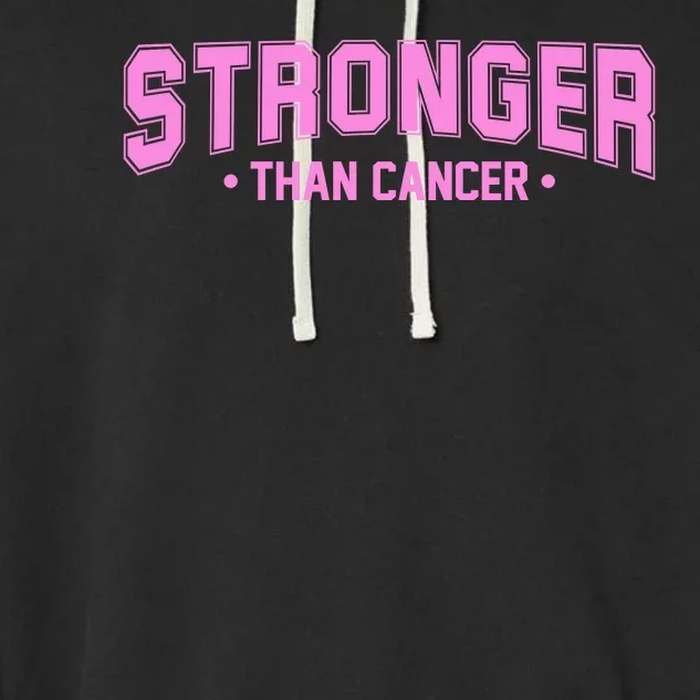 Stronger Than Cancer Breast Cancer Awareness Garment-Dyed Fleece Hoodie