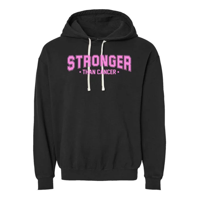 Stronger Than Cancer Breast Cancer Awareness Garment-Dyed Fleece Hoodie