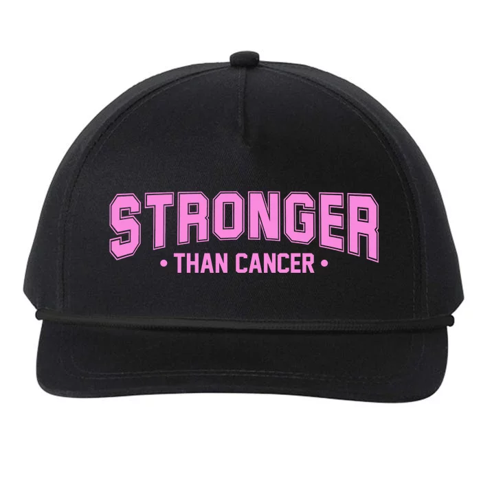 Stronger Than Cancer Breast Cancer Awareness Snapback Five-Panel Rope Hat