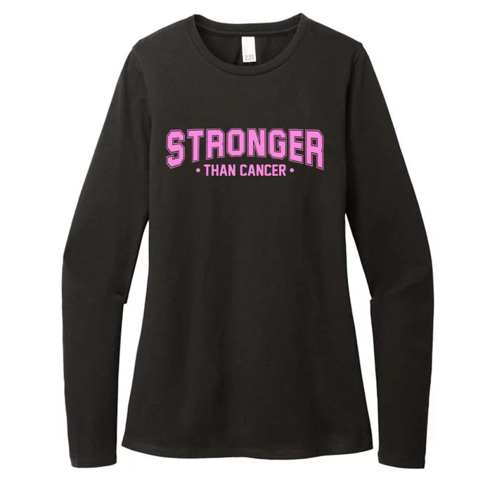 Stronger Than Cancer Breast Cancer Awareness Womens CVC Long Sleeve Shirt