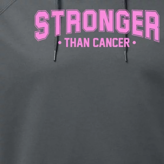 Stronger Than Cancer Breast Cancer Awareness Performance Fleece Hoodie