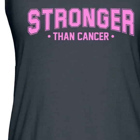 Stronger Than Cancer Breast Cancer Awareness Ladies Essential Flowy Tank