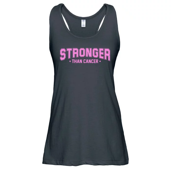 Stronger Than Cancer Breast Cancer Awareness Ladies Essential Flowy Tank