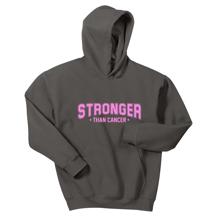 Stronger Than Cancer Breast Cancer Awareness Kids Hoodie