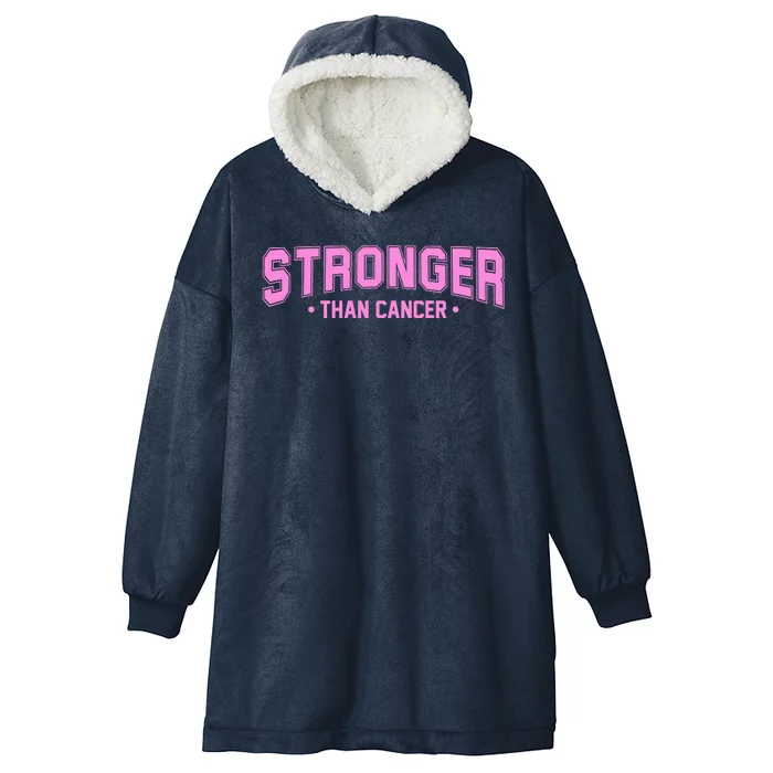 Stronger Than Cancer Breast Cancer Awareness Hooded Wearable Blanket