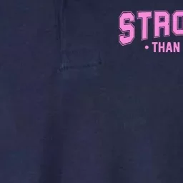 Stronger Than Cancer Breast Cancer Awareness Softstyle Adult Sport Polo