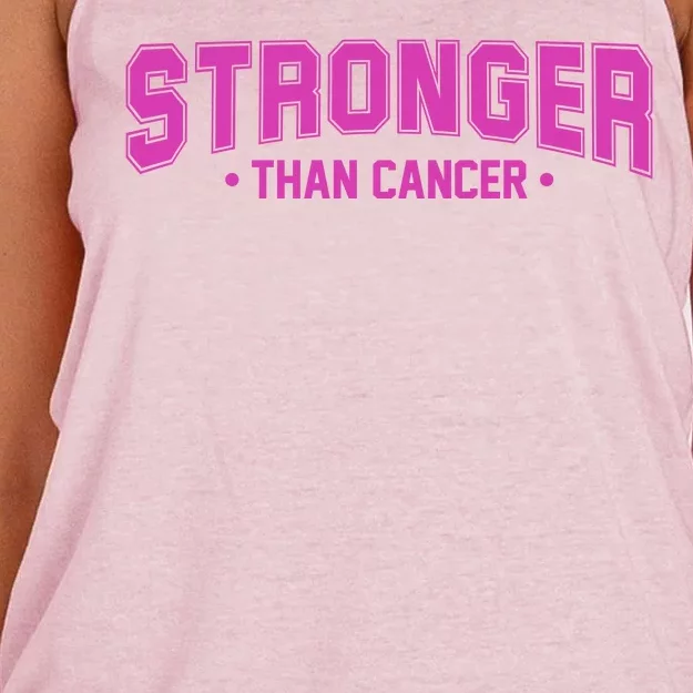 Stronger Than Cancer Breast Cancer Awareness Women's Knotted Racerback Tank