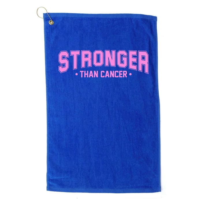 Stronger Than Cancer Breast Cancer Awareness Platinum Collection Golf Towel