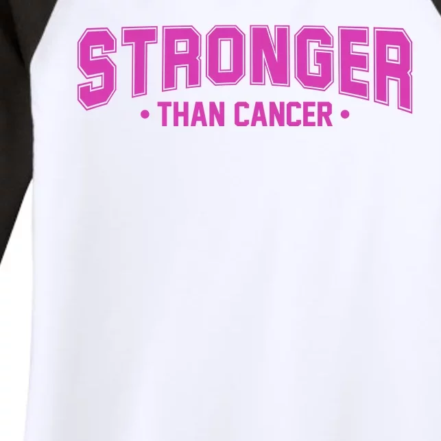 Stronger Than Cancer Breast Cancer Awareness Women's Tri-Blend 3/4-Sleeve Raglan Shirt