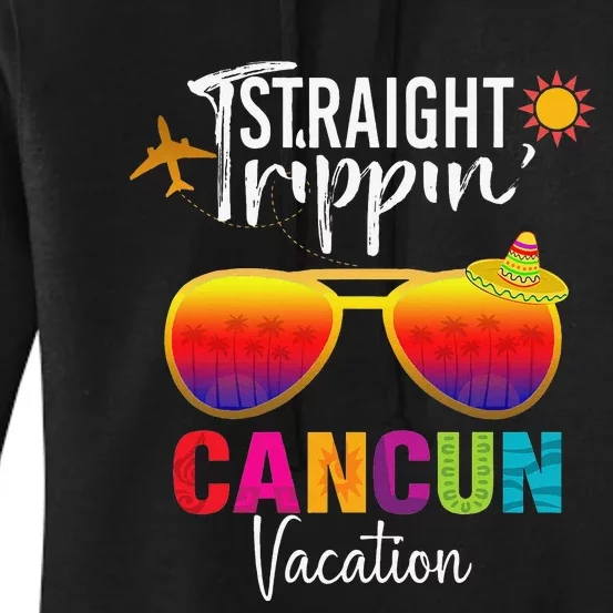 Straight Trippin Cancun Mexico Travel Vacation Matching Women's Pullover Hoodie