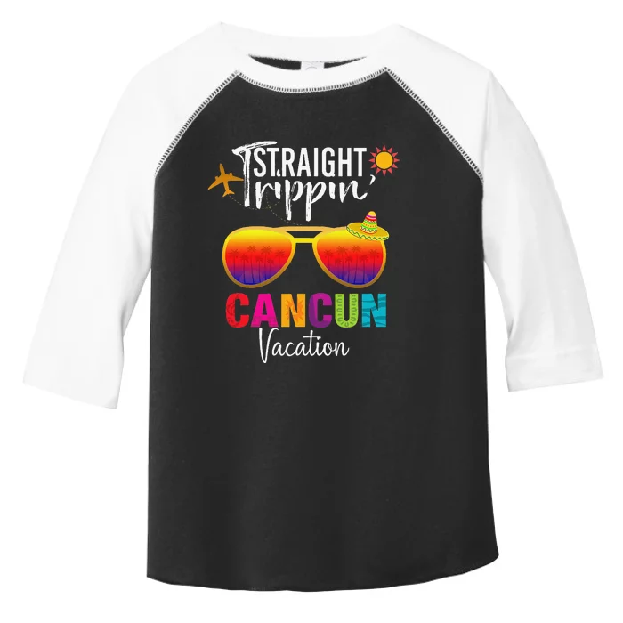 Straight Trippin Cancun Mexico Travel Vacation Matching Toddler Fine Jersey T-Shirt