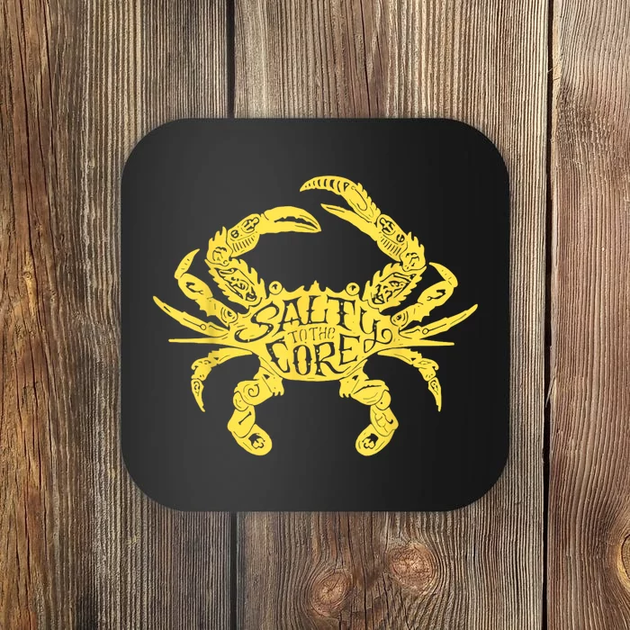 Salty To Core Crab Coaster