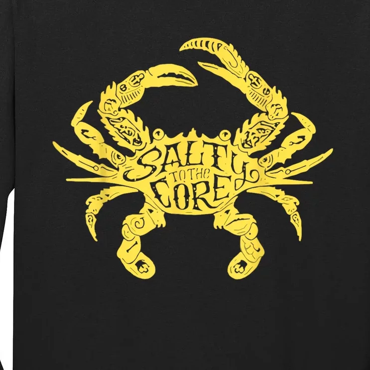 Salty To Core Crab Tall Long Sleeve T-Shirt