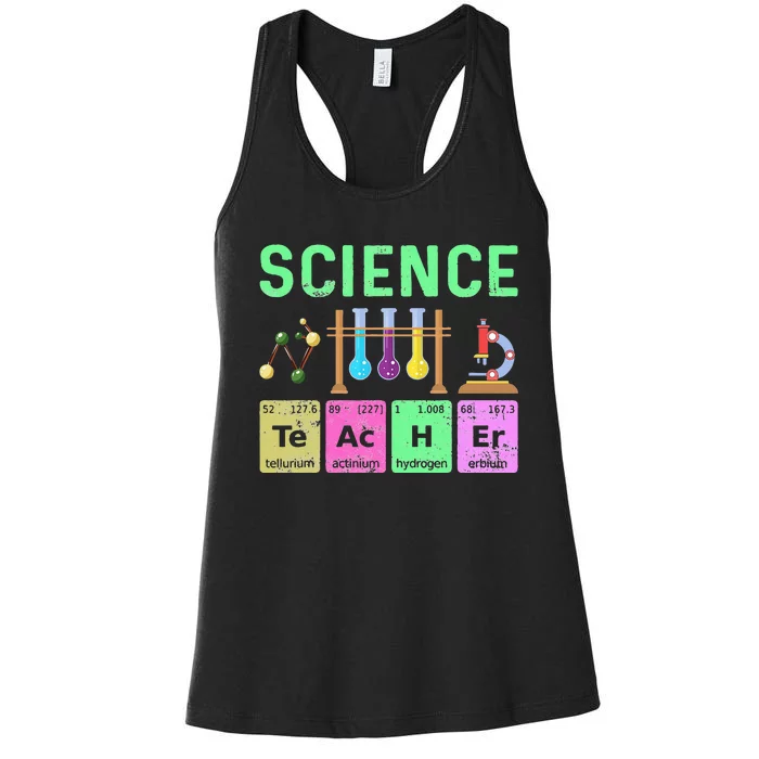 Science Teacher Chemist Physicist Vintage Women's Racerback Tank