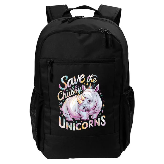 Save The Chubby Unicorns Funny Rhino Rhinoceros Daily Commute Backpack