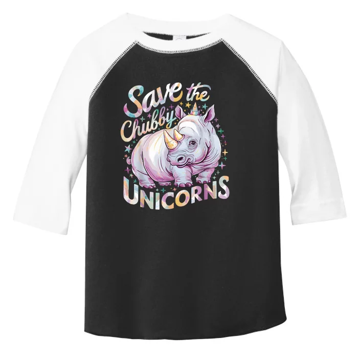 Save The Chubby Unicorns Funny Rhino Rhinoceros Toddler Fine Jersey T-Shirt