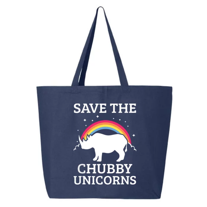 SAVE THE CHUBBY UNICORNS Gift Rhino Conservation Rainbow 25L Jumbo Tote