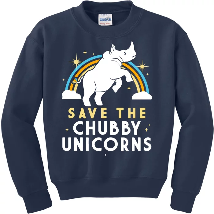 Save The Chubby Unicorns Kids Sweatshirt