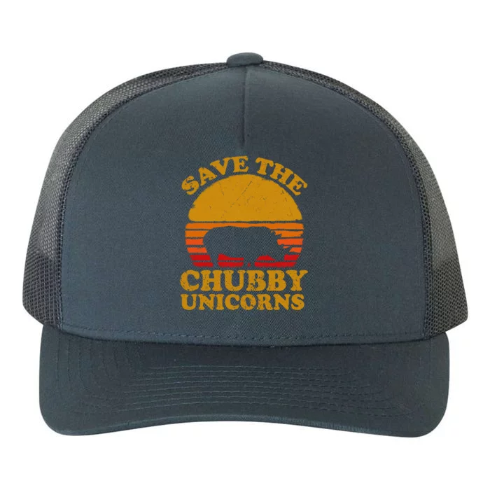 Save The Chubby Unicorns Retro Rhino Gift Yupoong Adult 5-Panel Trucker Hat