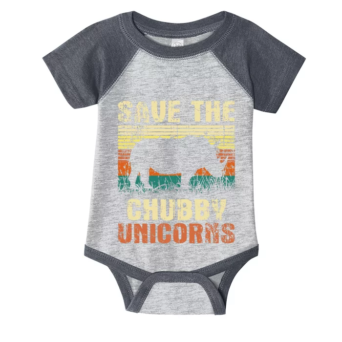 Save The Chubby Unicorns Zoologist Rhino Lover Rhinoceros Infant Baby Jersey Bodysuit