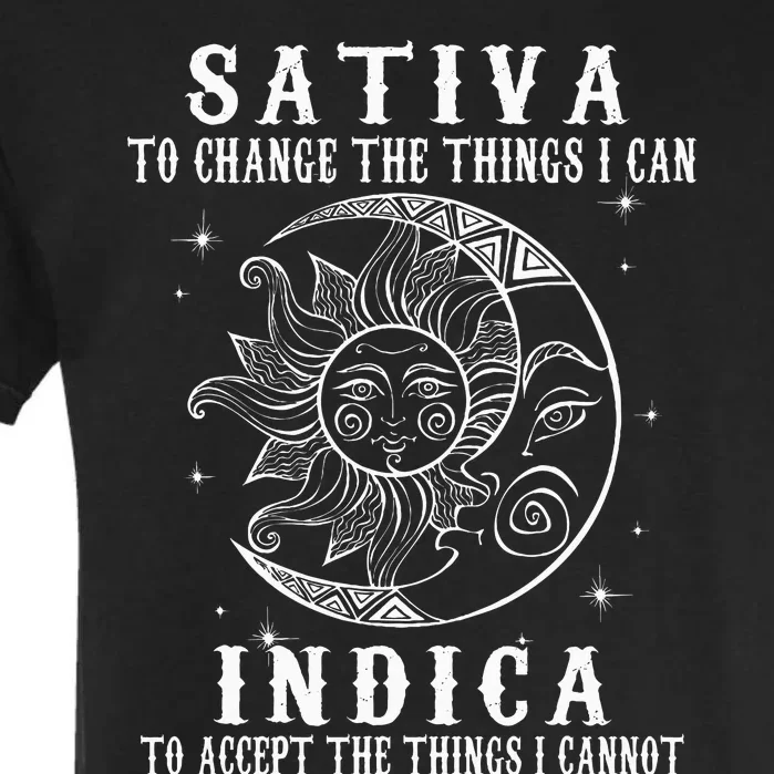 Sativa To Change The Things I Can Indica Cannabis Weed Garment-Dyed Heavyweight T-Shirt