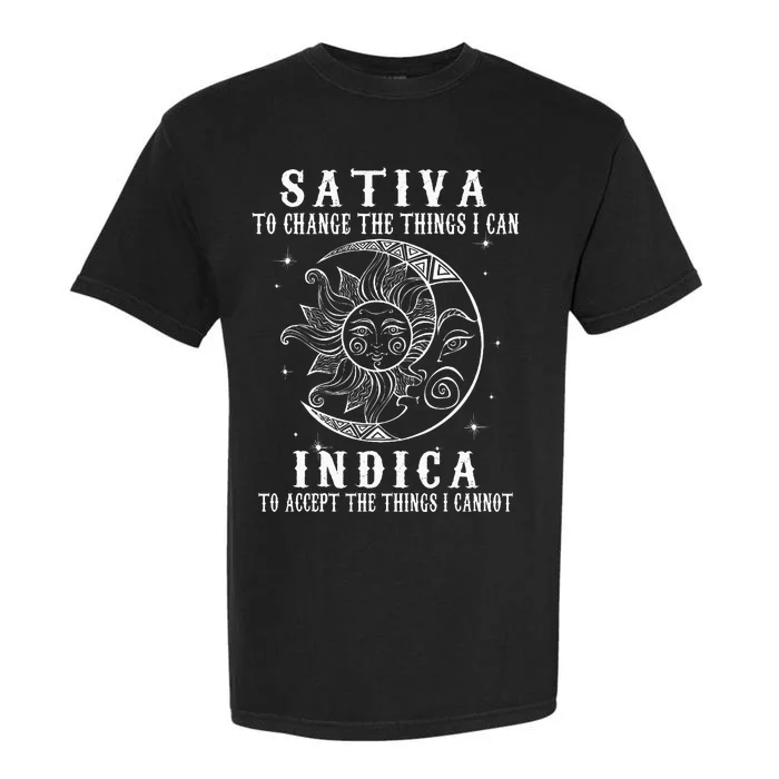 Sativa To Change The Things I Can Indica Cannabis Weed Garment-Dyed Heavyweight T-Shirt