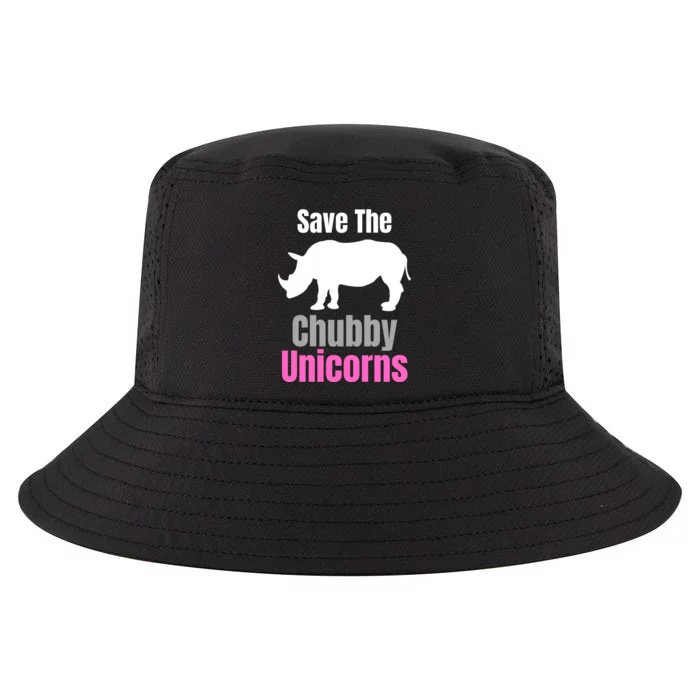 Save The Chubby Unicorns, Hipster, Funny Rhino Quote, Rhino Lover Cool Comfort Performance Bucket Hat