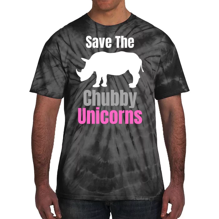 Save The Chubby Unicorns, Hipster, Funny Rhino Quote, Rhino Lover Tie-Dye T-Shirt