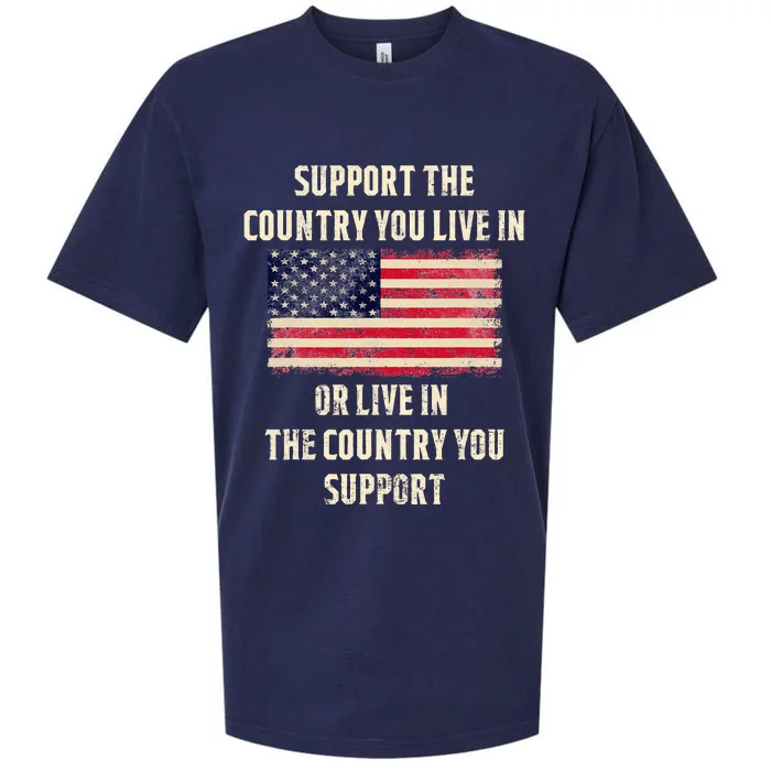 Support The Country You Live In Sueded Cloud Jersey T-Shirt