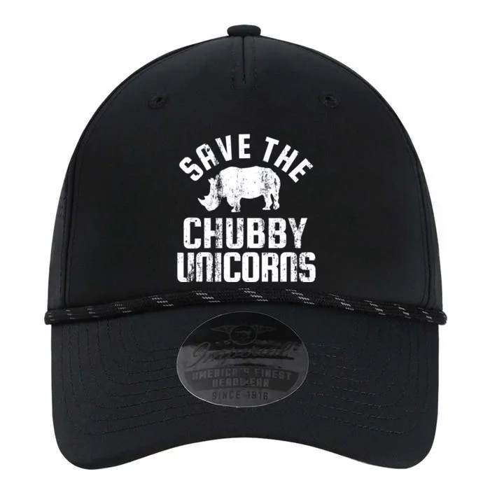 Save The Chubby Unicorns Funny Rhino Rhinoceros Gift Performance The Dyno Cap