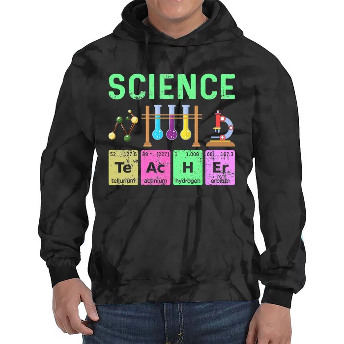 Science Teacher Chemist Physicist Vintage Tie Dye Hoodie