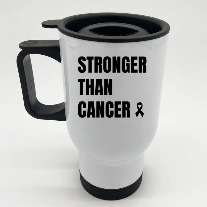 Stronger Than Cancer Front & Back Stainless Steel Travel Mug