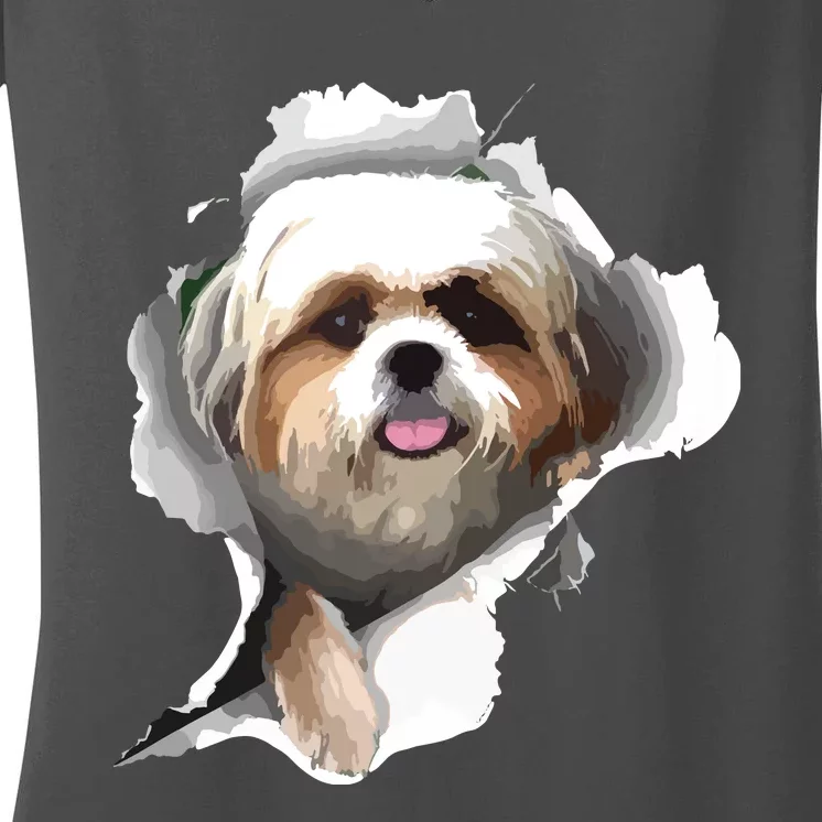 Shih Tzu Cute Shih Tzu Dog Shih Tzu Owner Shih Tzu Women's V-Neck T-Shirt