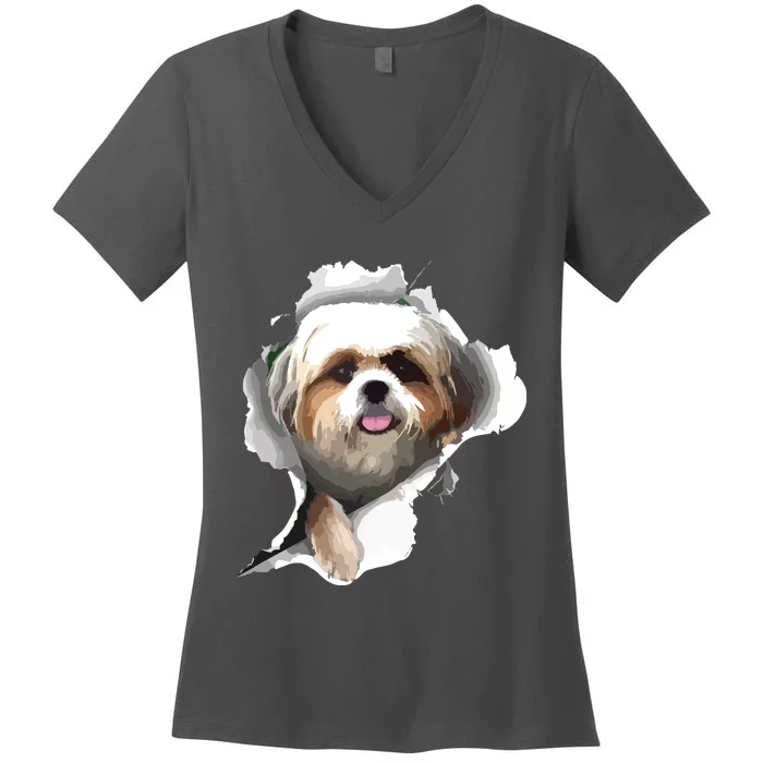 Shih Tzu Cute Shih Tzu Dog Shih Tzu Owner Shih Tzu Women's V-Neck T-Shirt